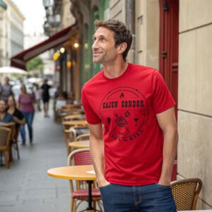 Red TShirt Cajun Condor Logo