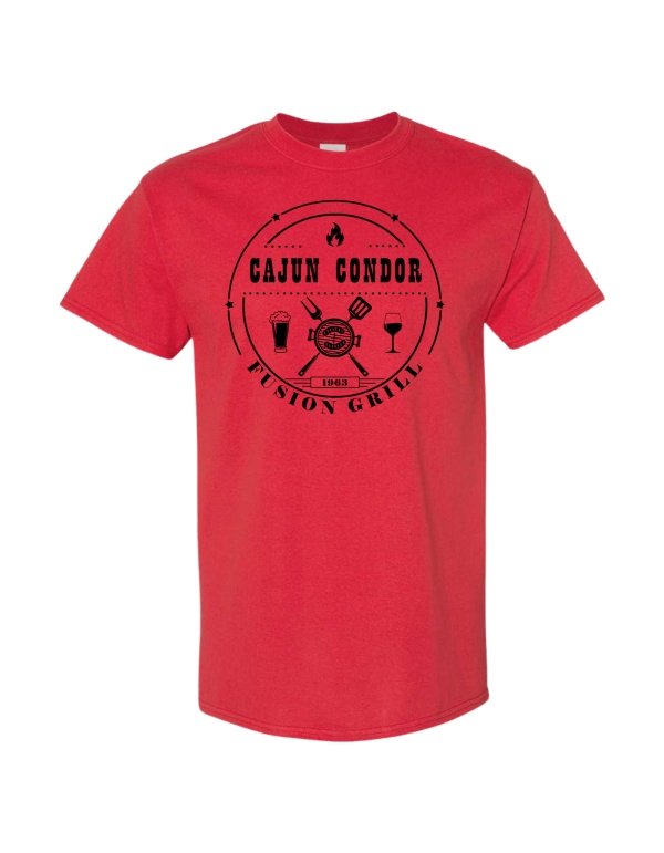 Red TShirt Cajun Condor Logo