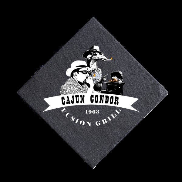 Cajun Condor Grill Slate Coaster