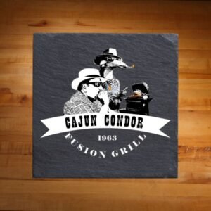 Cajun Condor Grill Slate Coaster