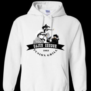 Cajun Condor Grill White Hoodie