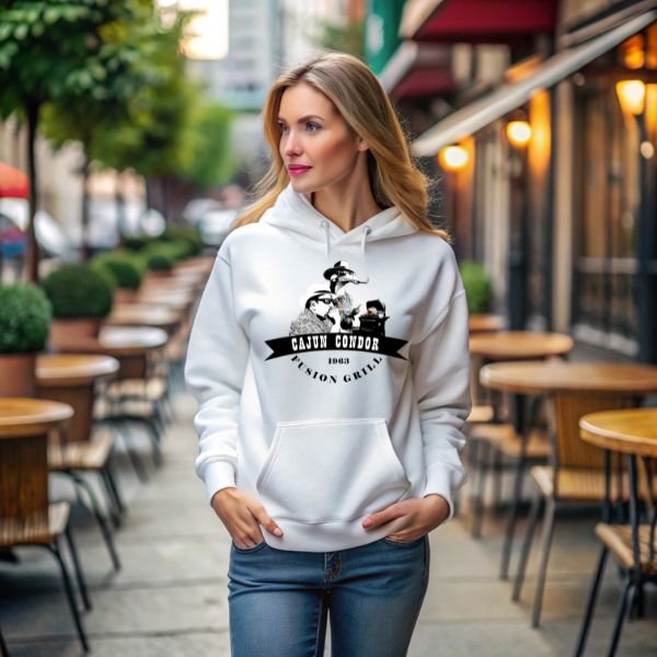 Cajun Condor White Hoodie