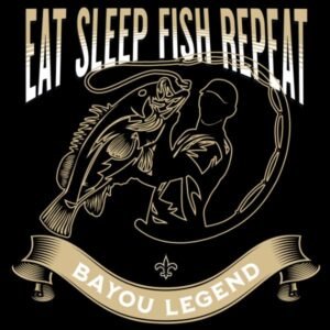 Eat Sleep Fish Repeat Hoodie Design