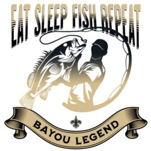 Eat Sleep Fish Repeat Hoodie Design White
