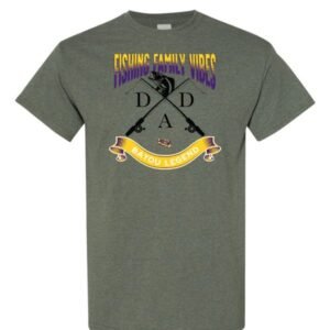 Fishing Family Vibes P&G Military Heather Green TShirt