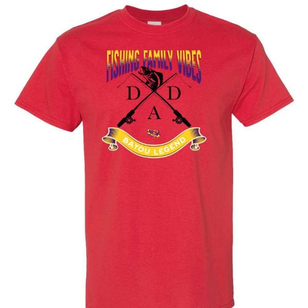 Fishing Family Vibes P&G Red TShirt