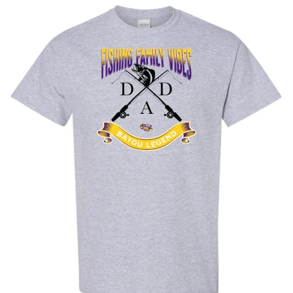 Fishing Family Vibes P&G Sport Grey TShirt