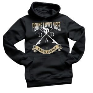 Fishing Family Vibe Black Hoodie