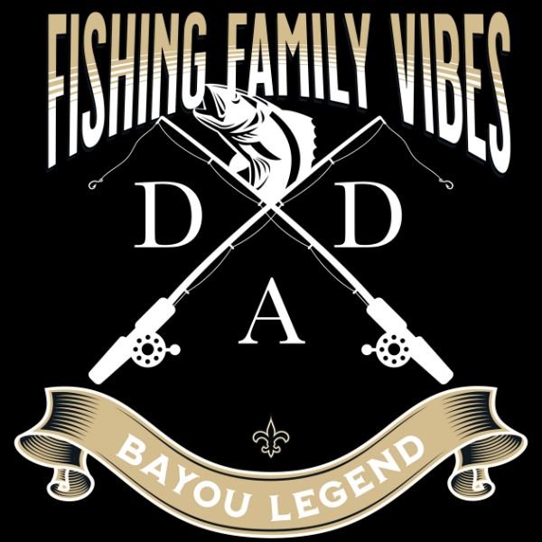 Fishing Family Vibes Design White