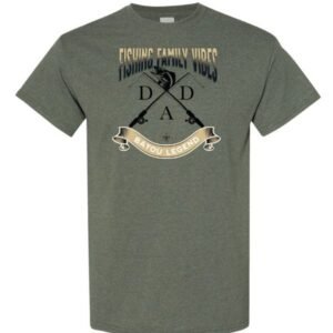 Fishing Family Vibes Military Heather Green Tshirt