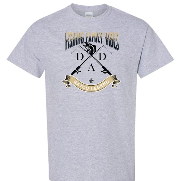 Fishing Family Vibes Sport Grey Tshirt