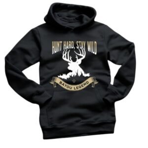 Hunt Hard Stay Wild Black Hoodie