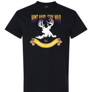 Hunt Hard Stay Wild Black Tshirt P&G