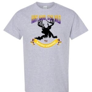 Hunt Hard Stay Wild SGrey Tshirt P&G