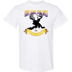 Hunt Hard Stay Wild White Tshirt P&G