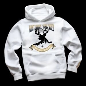 Hunt Hard Stay Wild White Hoodie