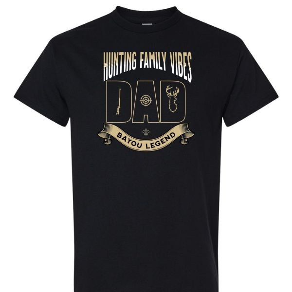 Hunting Family Vibes Black Tees