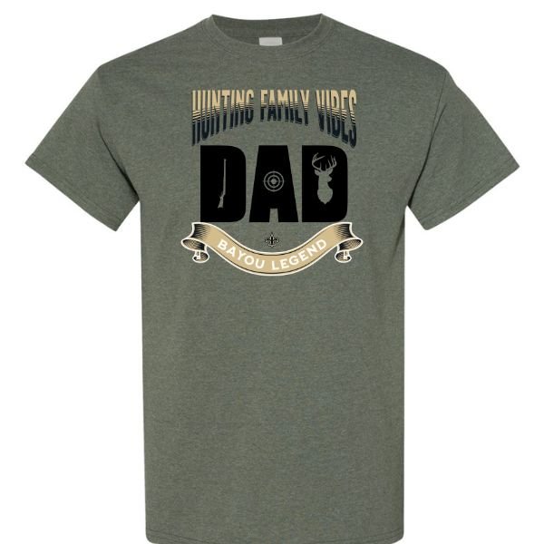 Hunting Family Vibes Military Heather Green Tees