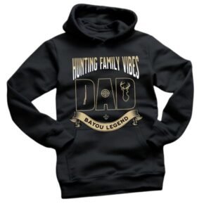 Hunting Family Vibes Black Hoodie