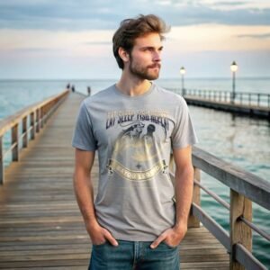 Sport Grey Fishing Bayou Legend Gold Black TShirt