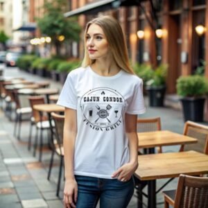 White Cajun Condor Logo TShirt