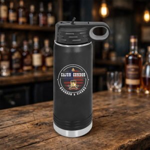 Authentic Cajun Bourbon & Cigar 32 oz. Water Bottle